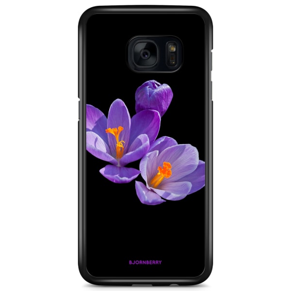 Bjornberry Skal Samsung Galaxy S7 Edge - Lila Blommor