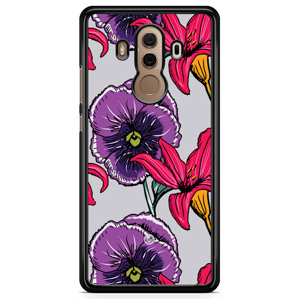 Bjornberry Skal Huawei Mate 10 Pro - Lila/Cerise Blomster