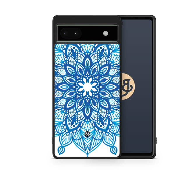 Bjornberry Skal Google Pixel 6a - Blå Mandala