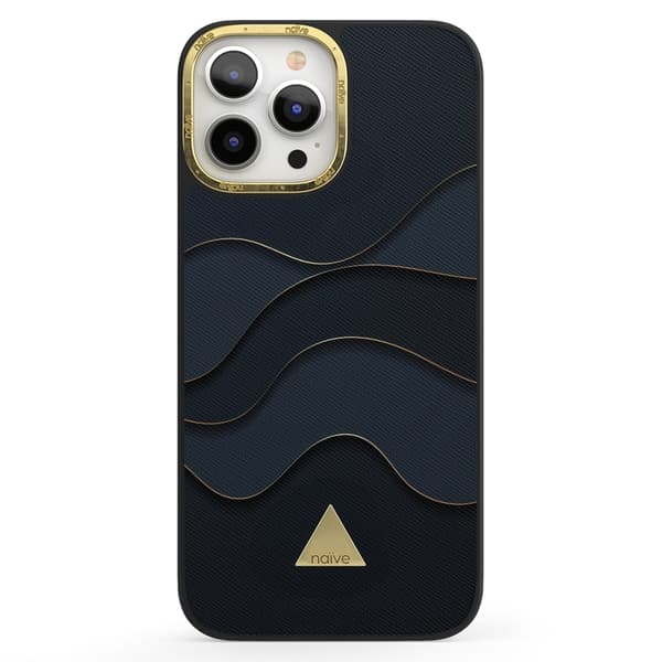 Naive iPhone 13 Pro Max Skal - Golden Waves