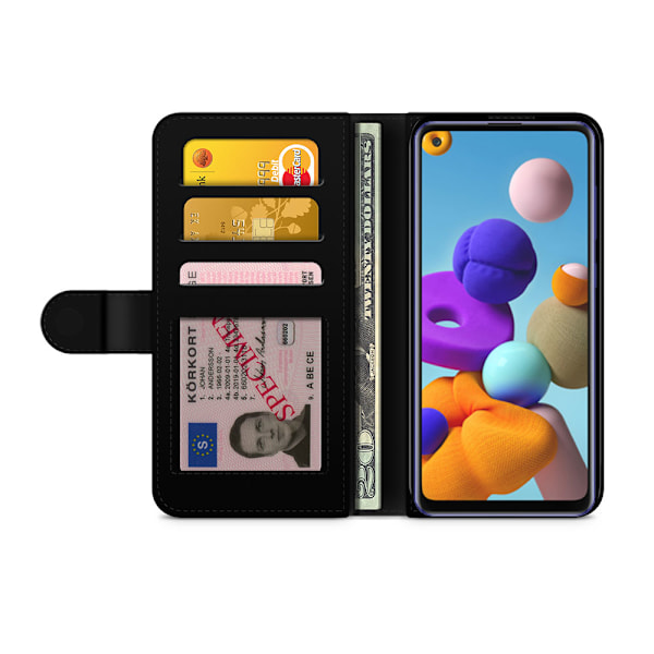 Bjornberry Fodral Samsung Galaxy A21s - Abstrakt Katt