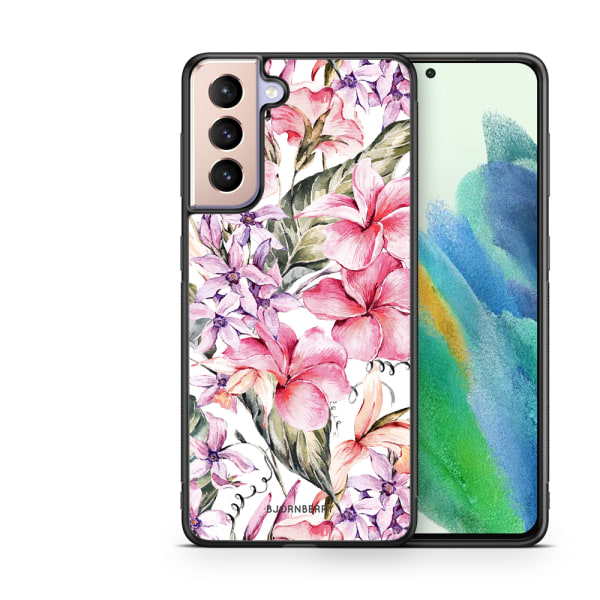 Bjornberry Skal Samsung Galaxy S21 FE 5G - Vattenfärg Blommor