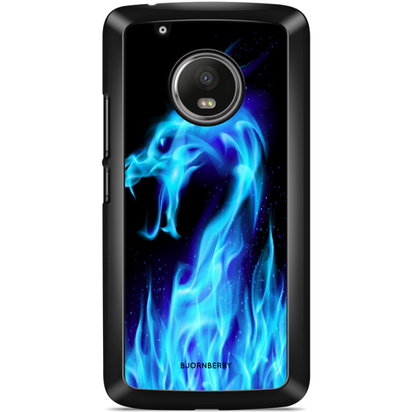Bjornberry Skal Motorola/Lenovo Moto G5 - Blå Flames Dragon
