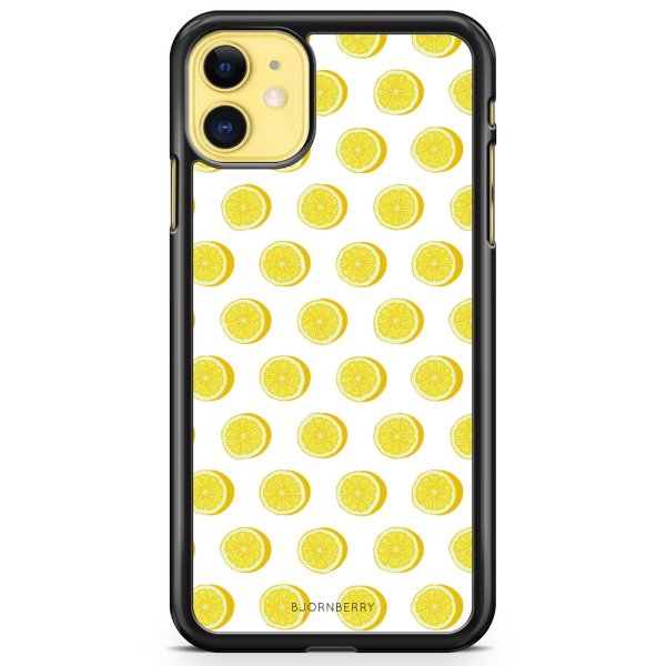 Bjornberry Hårdskal iPhone 11 - Citroner Vit