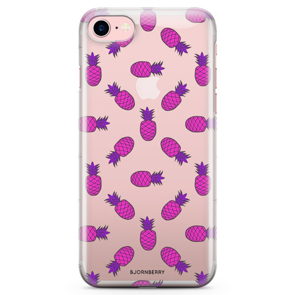 Bjornberry iPhone 7 TPU Skal - Rosa Ananas