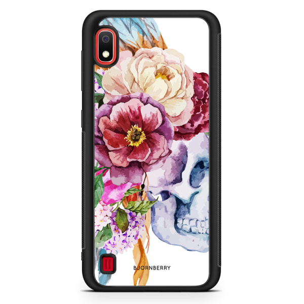 Bjornberry Skal Samsung Galaxy A10 - Dödskalle Blommor