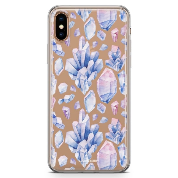 Bjornberry Hybrid Skal iPhone Xs Max  - Pastell Kristaller