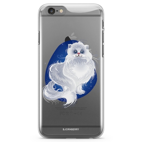 Bjornberry iPhone 6 Plus/6s Plus TPU Skal - Vit Katt