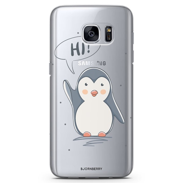 Bjornberry Samsung Galaxy S6 Edge TPU Skal -Söt Pingvin