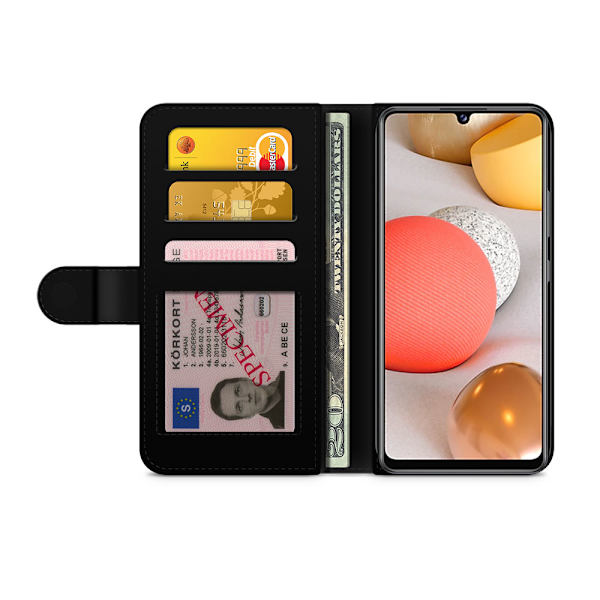 Bjornberry Fodral Samsung Galaxy A42 5G - Orange/Röda Löv
