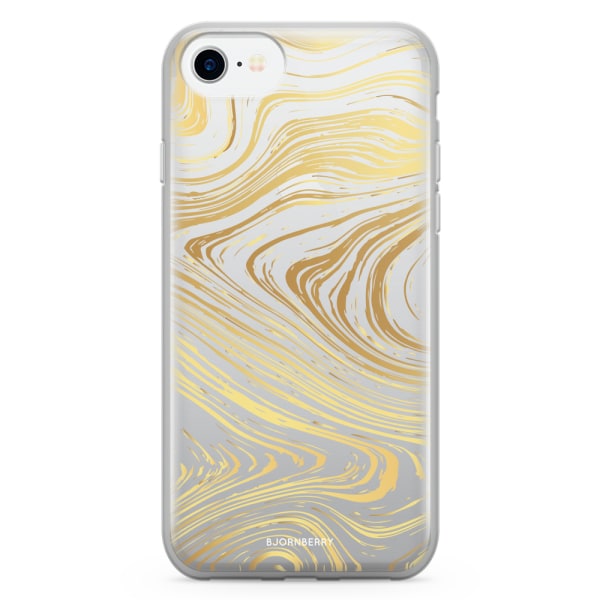 Bjornberry Skal Hybrid iPhone 7 - Guld Marmor