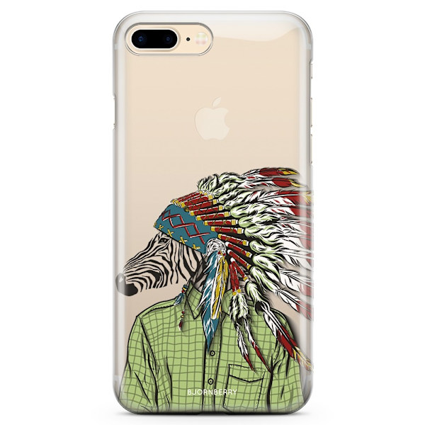 Bjornberry iPhone 7 Plus TPU Skal - Hipster Zebra