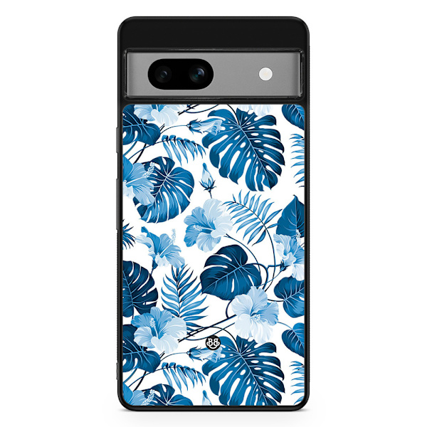 Bjornberry Google Pixel 7a Skal - Blå Blommor