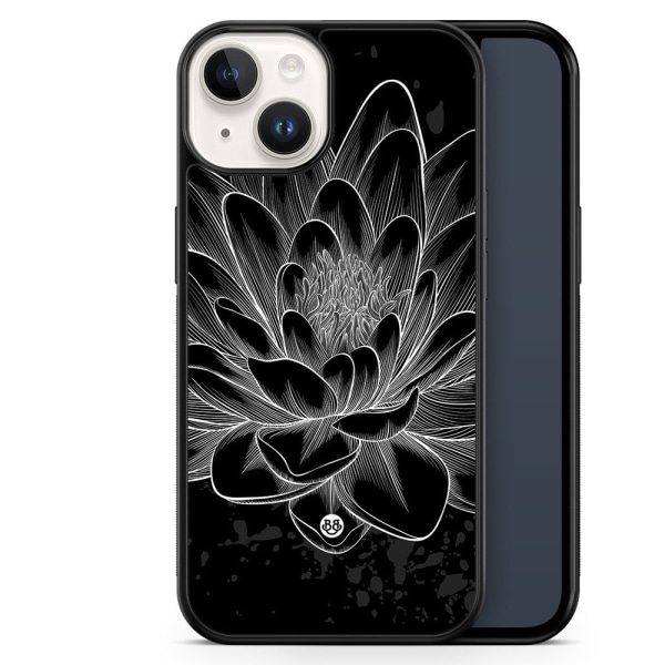 Bjornberry Skal iPhone 14 -Svart/Vit Lotus