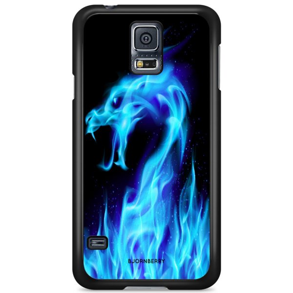 Bjornberry Skal Samsung Galaxy S5/S5 NEO - Blå Flames Dragon