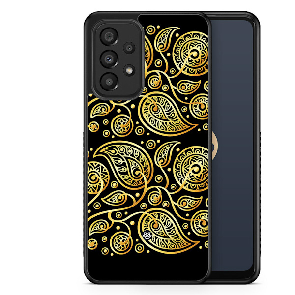 Bjornberry Skal Samsung Galaxy A33 5G -Guld Blommor