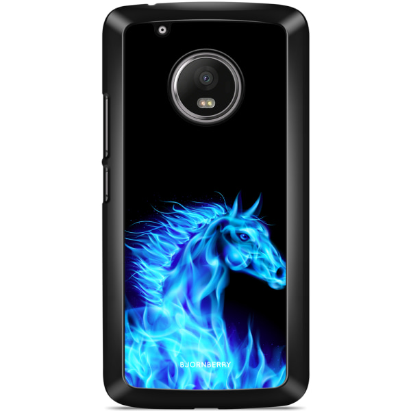 Bjornberry Skal Moto G5 Plus - Flames Horse Blå