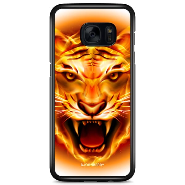 Bjornberry Skal Samsung Galaxy S7 Edge - Flames Tiger