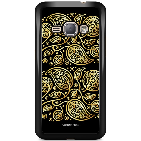 Bjornberry Skal Samsung Galaxy J1 (2016) - Guld Blommor