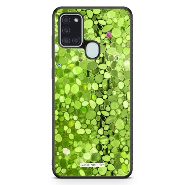 Bjornberry Skal Samsung Galaxy A21s - Stained Glass Grön