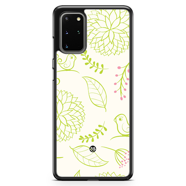 Bjornberry Skal Samsung Galaxy S20 Plus - Blomster Grön