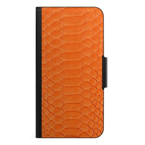 Naive iPhone 13 Plånboksfodral - Orange Snake
