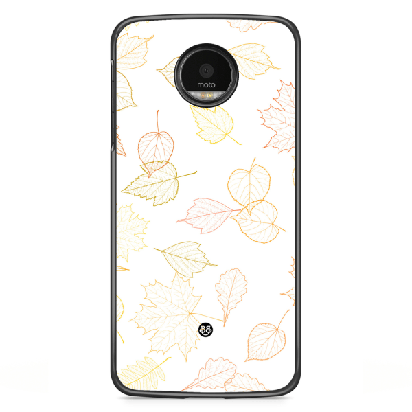 Bjornberry Skal Motorola Moto G5S Plus - Vit med Löv