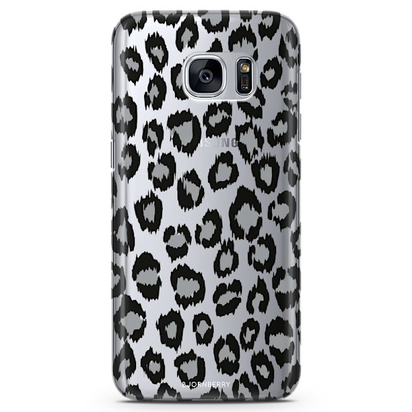 Bjornberry Samsung Galaxy S6 Edge TPU Skal -Grå Leopard