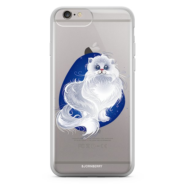 Bjornberry Skal Hybrid iPhone 6/6s Plus - Vit Katt