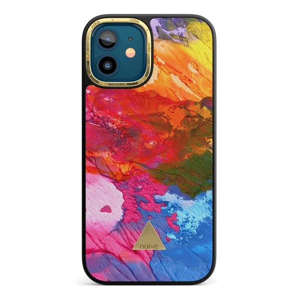 Naive iPhone 12 Mini Skal - Rainbow Ink