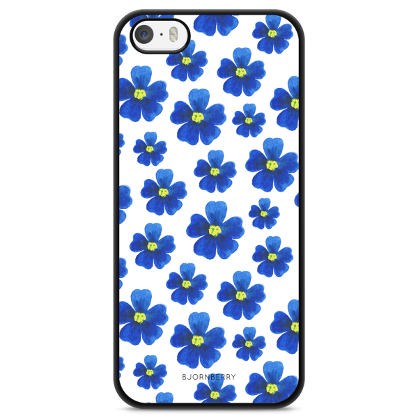 Bjornberry Skal iPhone 5/5s/SE (2016) - Blå Blommor