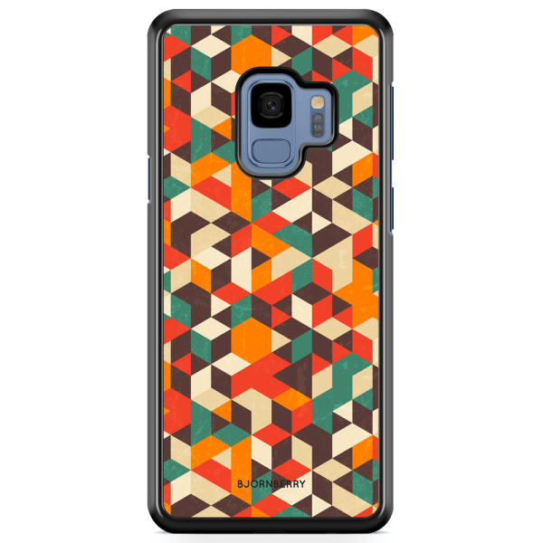 Bjornberry Skal Samsung Galaxy S9 - Retro Geometri