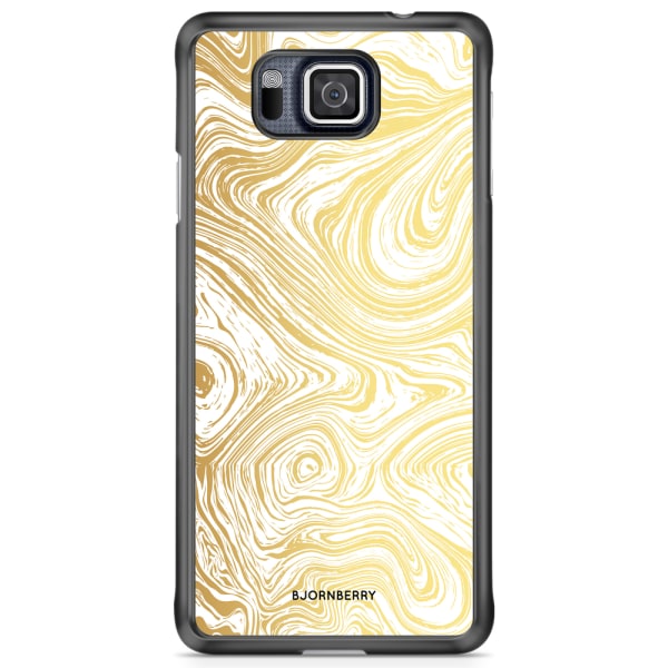Bjornberry Skal Samsung Galaxy Alpha - Guld Marmor