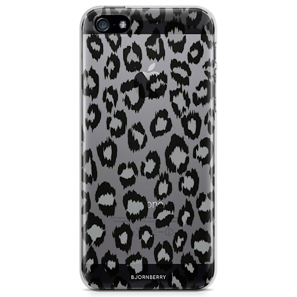 Bjornberry iPhone 5/5S/SE TPU Skal - Grå Leopard