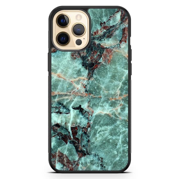 Bjornberry Hårdskal iPhone 12 Pro Max - Grön Marmor