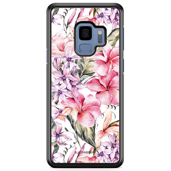 Bjornberry Skal Samsung Galaxy A8 (2018) - Vattenfärg Blommor