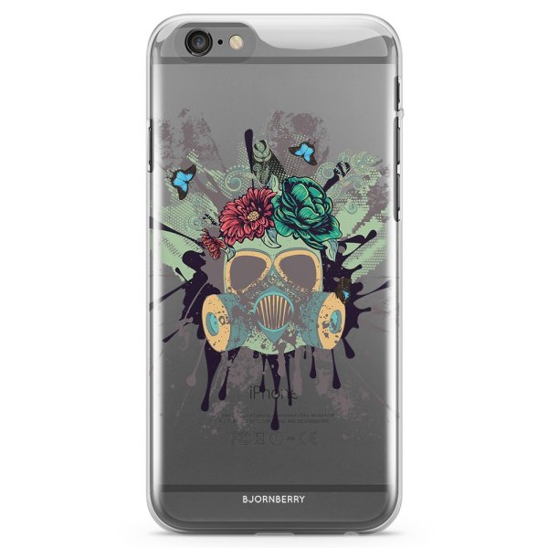 Bjornberry iPhone 6/6s TPU Skal - Gas Mask Flowers