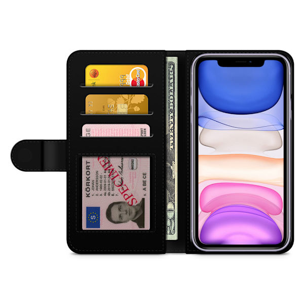 Bjornberry Plånboksfodral iPhone 11 - Svart Marmor
