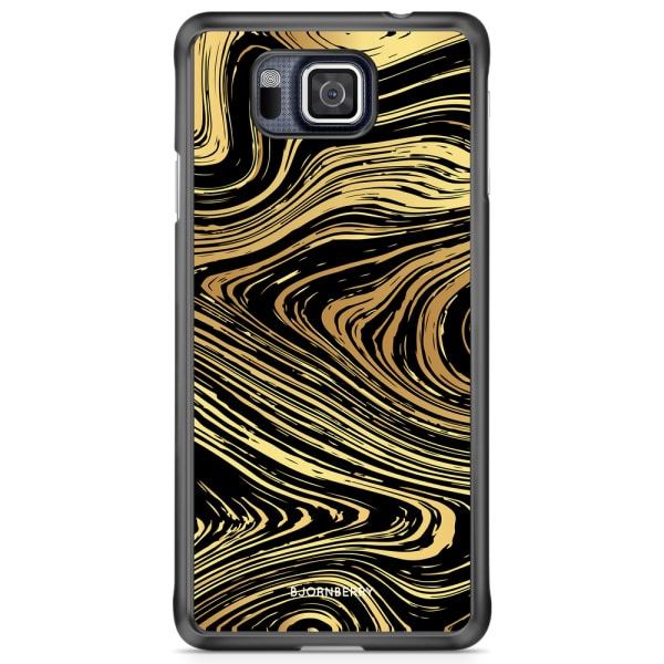Bjornberry Skal Samsung Galaxy Alpha - Guld Marmor