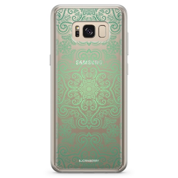 Bjornberry Skal Hybrid Samsung Galaxy S8 - Grön Retromönster