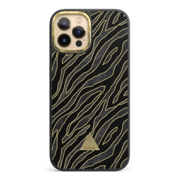Naive iPhone 12 Pro Max Skal - Golden Zebra