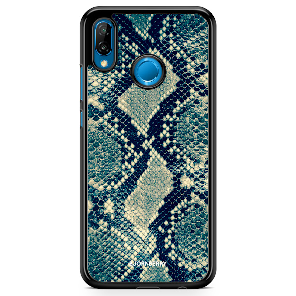 Bjornberry Skal Huawei P20 Lite - Blå Ormskinn