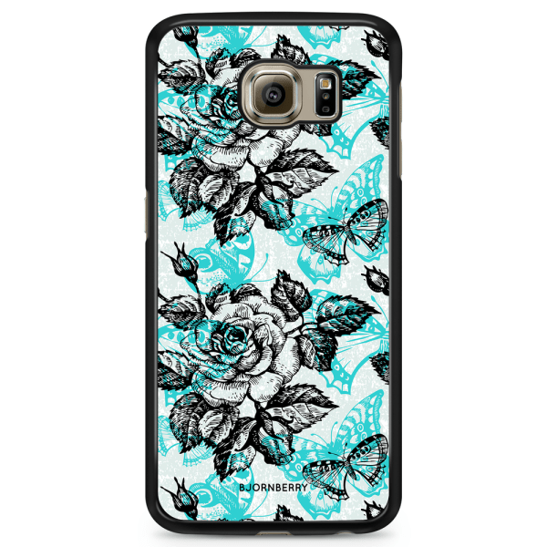 Bjornberry Skal Samsung Galaxy S6 Edge - Fjärilar & Rosor