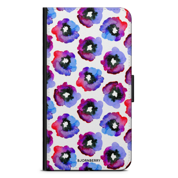 Bjornberry Plånboksfodral iPhone X / XS - Violettblommor