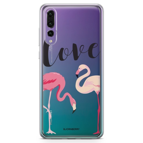 Bjornberry Skal Hybrid Huawei P20 Pro - Love Flamingo