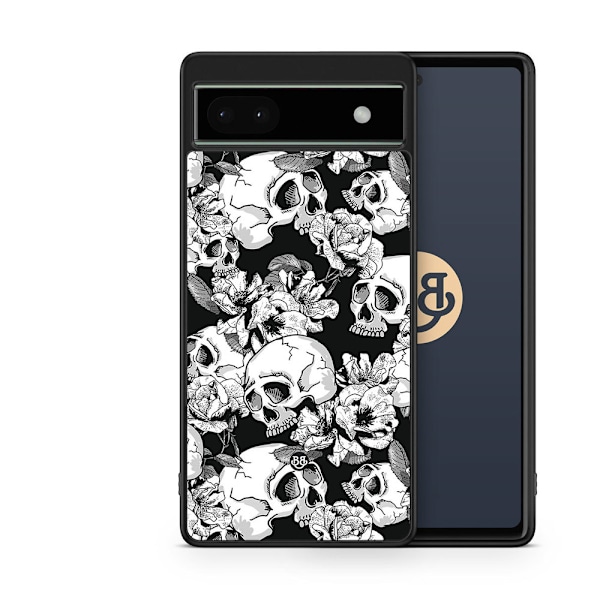 Bjornberry Skal Google Pixel 6a - Dödskallar & Rosor