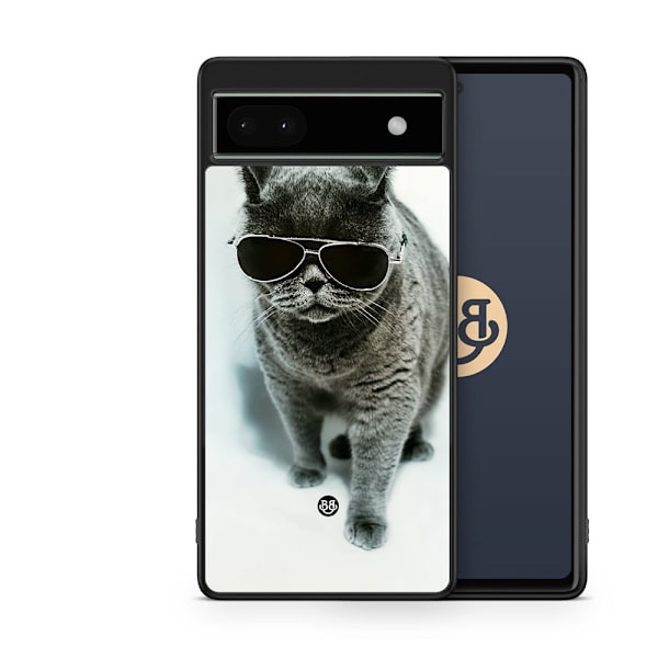 Bjornberry Skal Google Pixel 6a - Katt Glasögon