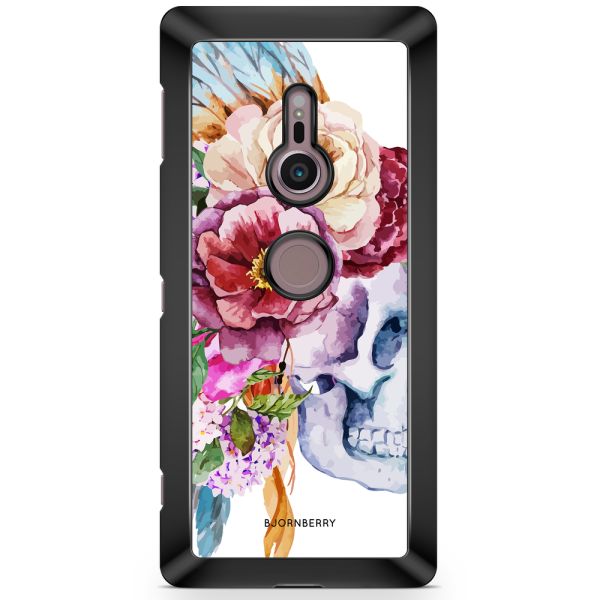 Bjornberry Sony Xperia XZ2 Skal - Dödskalle Blommor