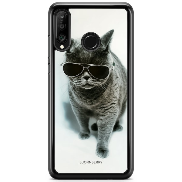 Bjornberry Hårdskal Huawei P30 Lite - Katt Glasögon