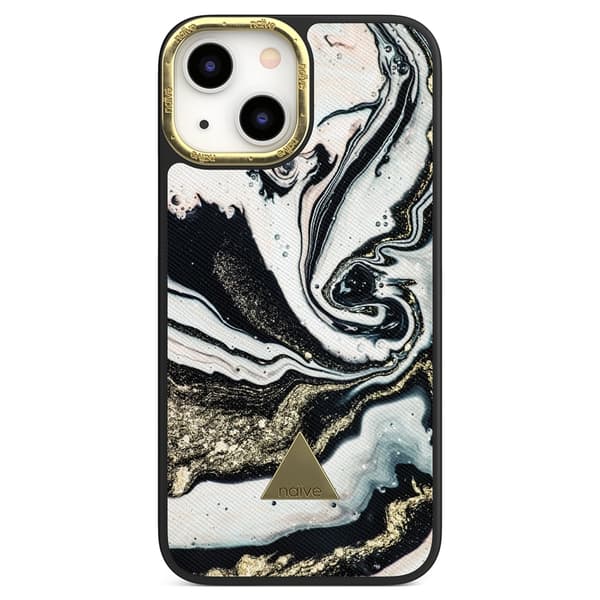 Naive iPhone 13 Mini Skal - Golden Swirl